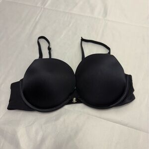 La Senza Beyond Sexy Classic Plunge 36C Bra Black Diamond Cleavage Front Clasp